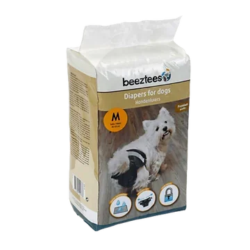 Beeztees Hondenluier Zwart M 12 stuks
