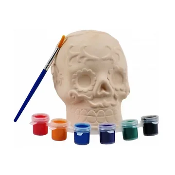 Halloween schilderset doodshoofd 10 cm