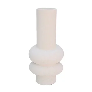 HS Potterie Vaas Deco Ivoor 18.5 x 18.5 x 40 cm