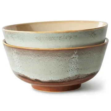 HKliving Ramenkom 70's Ceramics Verge 2 stuks 19 cm