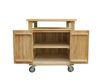 Timber Dynamite Kamado kast deurtjes en wieltjes