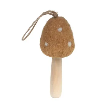 Vilten hanger paddenstoel naturel 13 x 4.5 cm