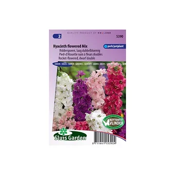 Delphinium ajacis Hyacinth Dwarf Mix