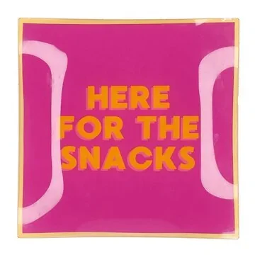 Daan Kromhout Design Bord Vierkant Here For The Snacks 18 x 18 x 2 cm