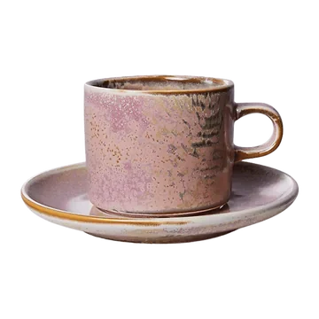 HKliving Kop en Schotel Chef Ceramics Rustic Pink