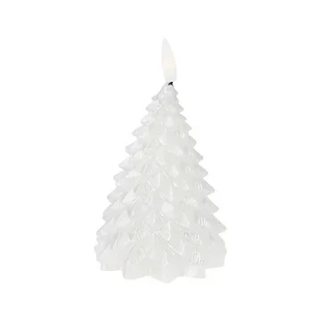 LED-kaars kerstboom zilver 11 cm