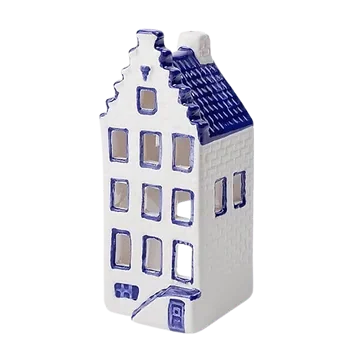 Heinen Delfts Blauw Waxinelichthouder Huisje