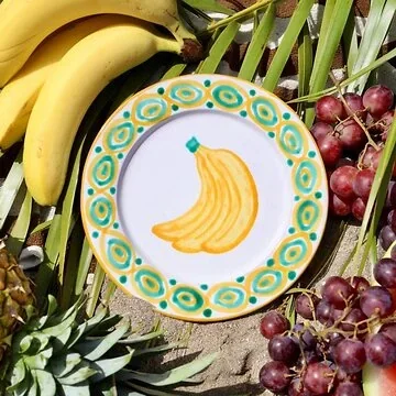 Lenta Living Ontbijtbord Banaan 20 cm