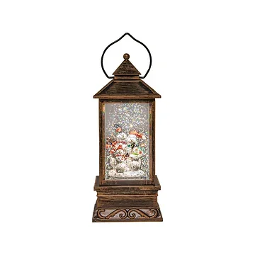 Kerstlamp Sneeuwpop Koper 9.5 x 21.5 cm