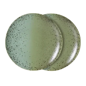 HKliving Dinerbord 70's Ceramics Fleck 2 stuks 27.5 cm
