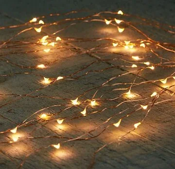 Anna's Collection Cascadeverlichting met 64 LED lampjes goud 8 x 0,8 m