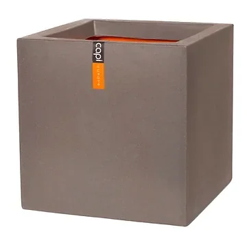 Capi Europe Bloempot Smooth Vierkant Warm Taupe 30 x 30 x 30 cm