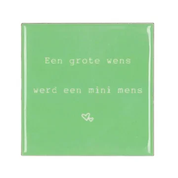 Tegel Een Grote Wens Groen 10 x 10 cm