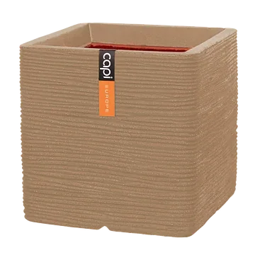 Capi Europe Bloempot Nature Rib Vierkant Beige 40 x 40 x 40 cm