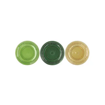 Dayah Forest Green Glass Plate 32.5 cm