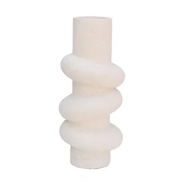HS Potterie Vaas Deco Ivoor 16 x 16 x 35 cm