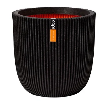 Capi Europe Bloempot Groove Zwart 54 x 52 cm