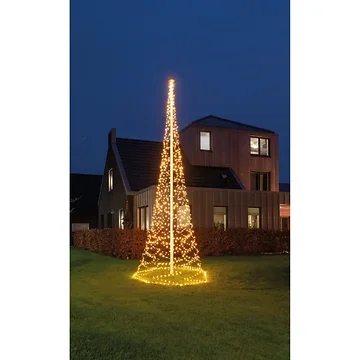 Anna's Collection Vlaggenmast kerstboom 1240 lampjes klassiek warm 6 m