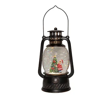 Anna's Collection LED sneeuwbol lantaarn kerstboom 12 x 20.5 cm