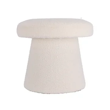 De Bosrand Poef Paddenstoel Teddy Wit 43 cm
