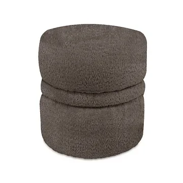 24Seven Poef Helsinki Bouclé Taupe 43 x 47 cm