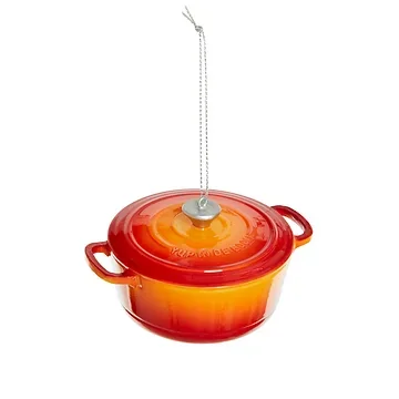 Gietijzeren Pan Oranje kerstornament Yup in de boom