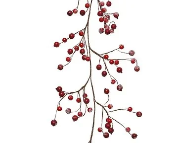 Decoris Guirlande bessen sneeuw 130 cm