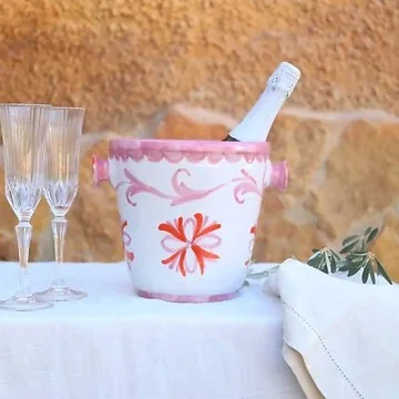 Lenta Living Champagnebucket PXLL Roze Oranje 21 x 22.5 cm