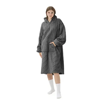 Dutch Decor Hoodie Sophie charcoal gray 170 x 110 cm