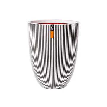 Capi Europe Vaas elegant laag Groove NL ivoor