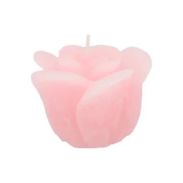 Candle Roos White Pink 8 x 7 cm