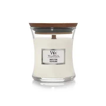 WoodWick White Teak Mini Candle