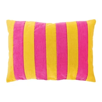 Unique Living Kussen Mika streep geel roze 40 x 60 cm
