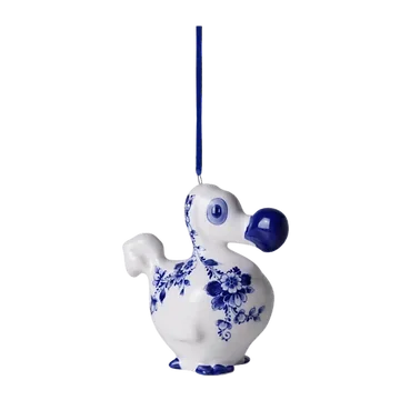 Heinen Delfts Blauw Kerstornament Dodo 8 cm