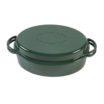 Big Green Egg Braadpan Dutch Oven Ovaal Groen 5.2 L