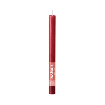 Bolsius Rustiek Tafelkaars Delicaat Rood 2.3 x 27 cm