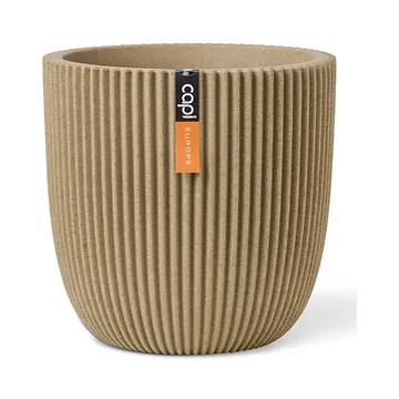 Capi Europe Bloempot Groove Beige 35 x 34 cm