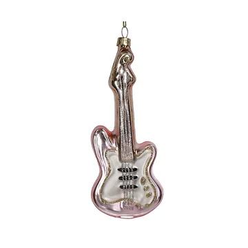 Kersthanger Gitaar Glas Roze 14.6 cm