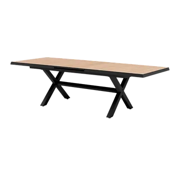 Royal Seasons Tafel Uitschuifbaar Bahia Zwart 204/264 x 100 cm