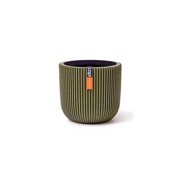 Capi Europe Pot bol Groove groen 24 x 24 x 21 cm