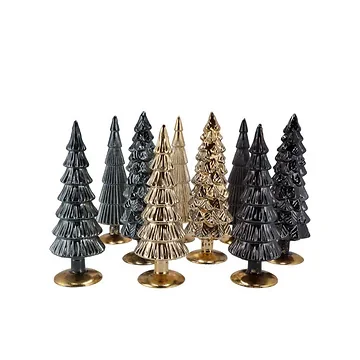 Twinkle Black Glass Tree Metallic Ass 9x25cm