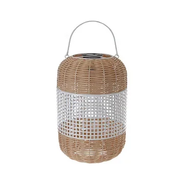 Solar Lantaarn metaal wit 24 x 36 cm