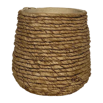 De Bosrand Pot Basket Woven Naturel 20.5 x 20 cm