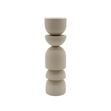 Kandelaar light stone 9 x 33 cm