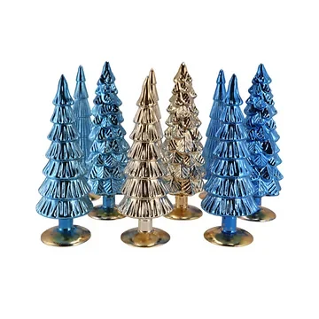 Twinkle Blue Glass Tree Metallic Ass 9x25cm