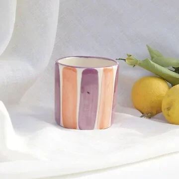 Lenta Living Medium Beker Paars Oranje 8 x 8 cm