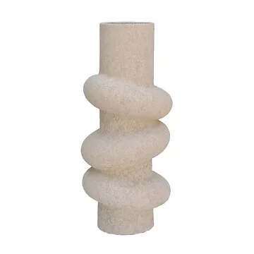 HS Potterie Vaas Deco Beige 16 x 16 x 35 cm