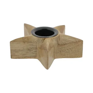 Home Society Kaarsenhouder Ster S Bruin 9.5 cm