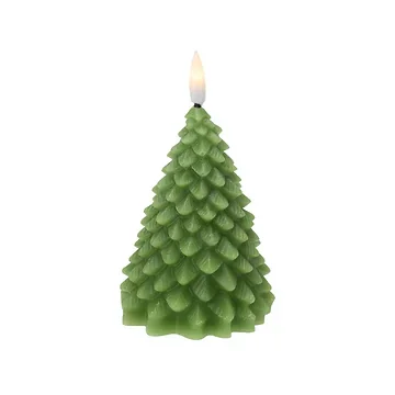 LED-kaars kerstboom groen 11 cm