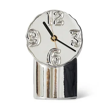 HKliving Tafelklok Retro Ceramics Chrome